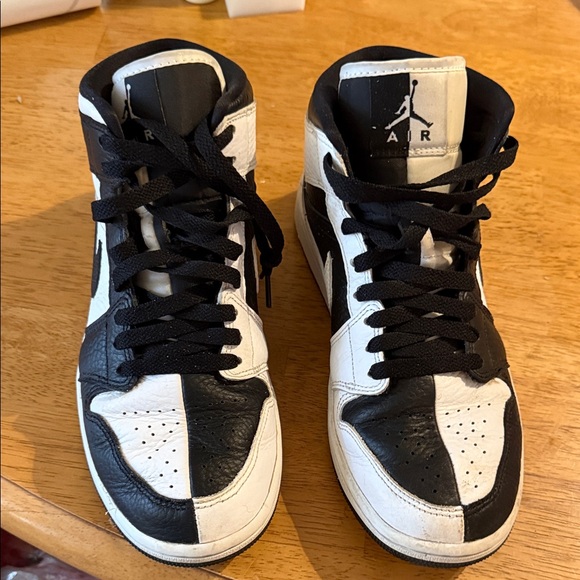 Nike Air Jordon in 1 Mid Sneakers in a black and white homage or split Color way